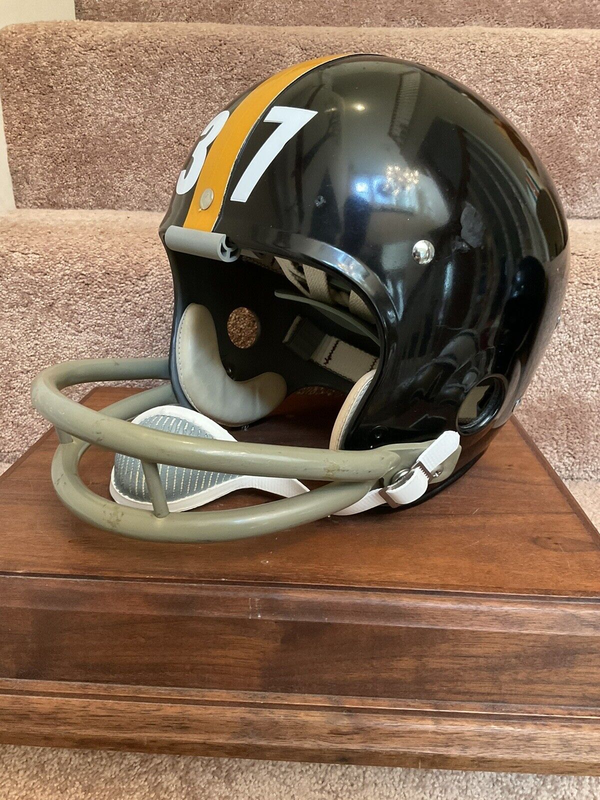 Vintage Riddell Kra-Lite-8 TK2 Football Helmet 1970 Pittsburgh Steelers Rare Sports Mem, Cards & Fan Shop:Fan Apparel & Souvenirs:Football-NFL Riddell