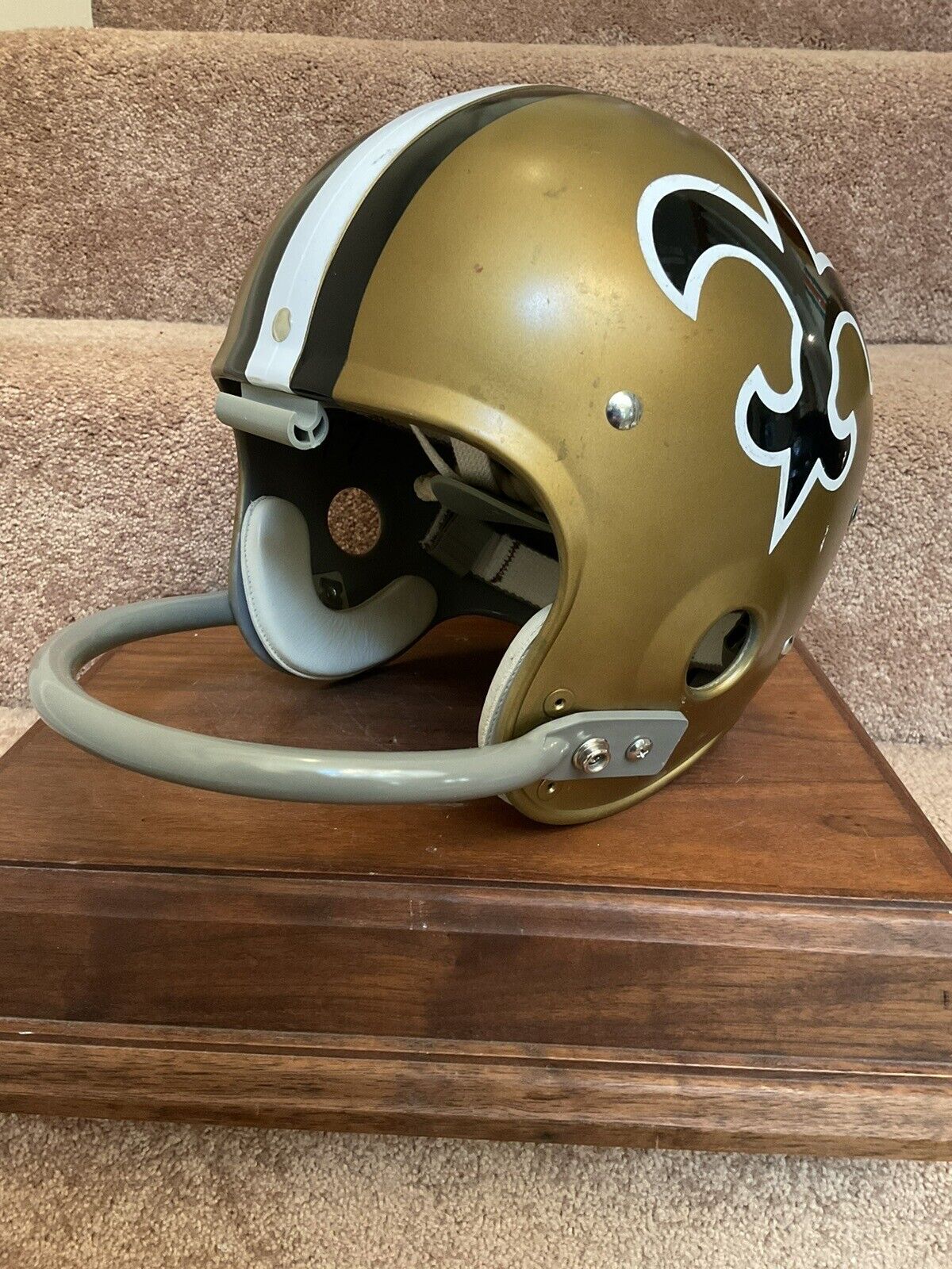 Vintage Riddell Kra-Lite-8 TK2 Football Helmet 1970 New Orleans Saints Kilmer Sports Mem, Cards & Fan Shop:Fan Apparel & Souvenirs:Football-NFL Riddell