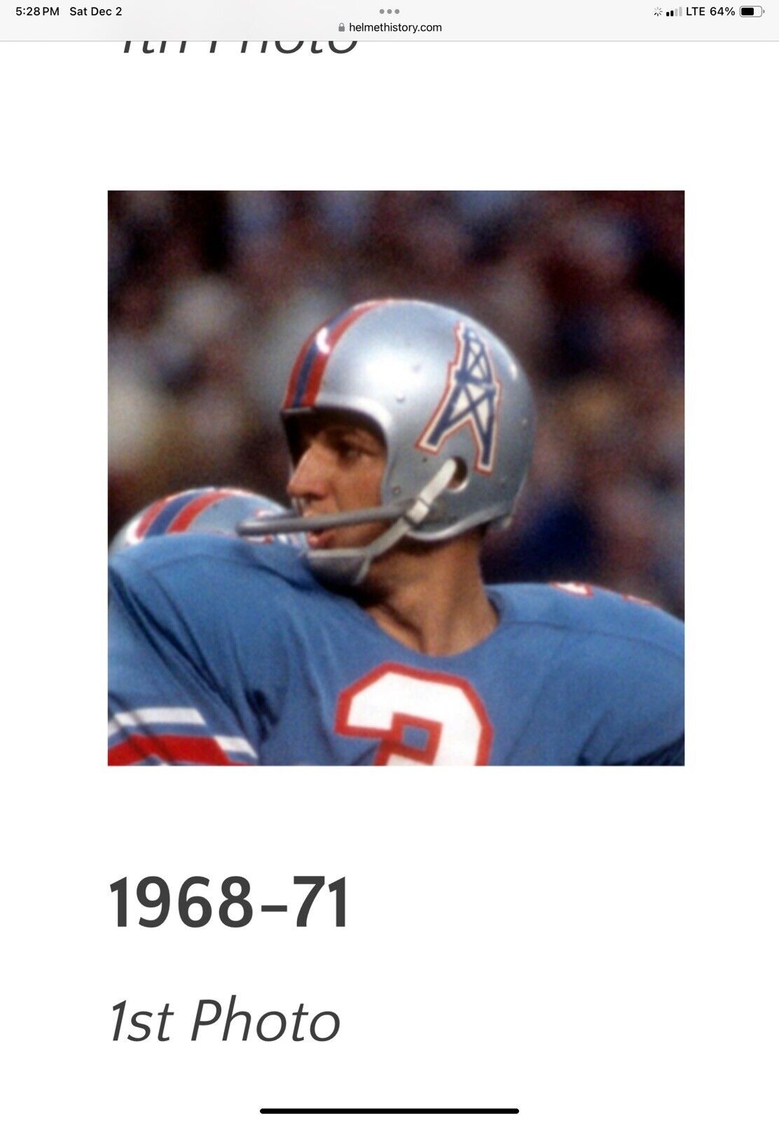 Vintage Riddell Kra-Lite-8 TK2 Football Helmet 1970 Houston Oilers RARE Sports Mem, Cards & Fan Shop:Fan Apparel & Souvenirs:Football-NFL Riddell