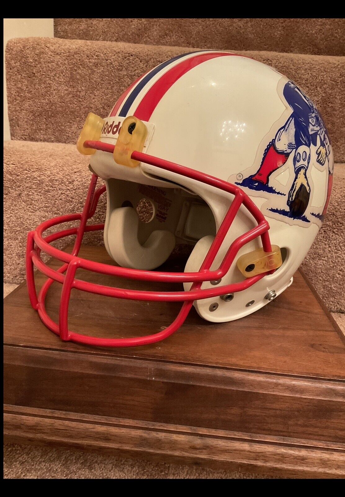 Vintage Riddell VSR-1 New England Patriots Game Football Helmet Sports Mem, Cards & Fan Shop:Fan Apparel & Souvenirs:Football-NFL Riddell