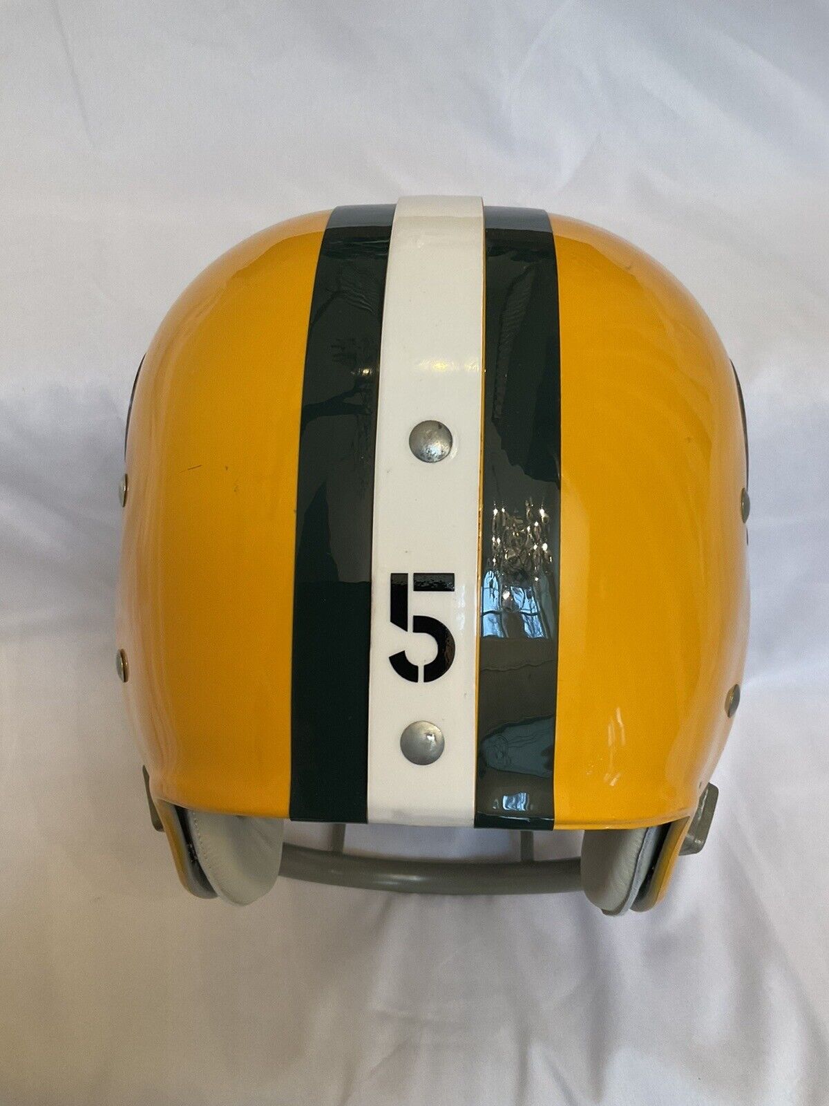 Vintage RIDDell RK4 Style Green Bay Packers Football Helmet Paul Hornung Sports Mem, Cards & Fan Shop:Game Used Memorabilia:Football-NFL:Helmet WESTBROOKSPORTSCARDS