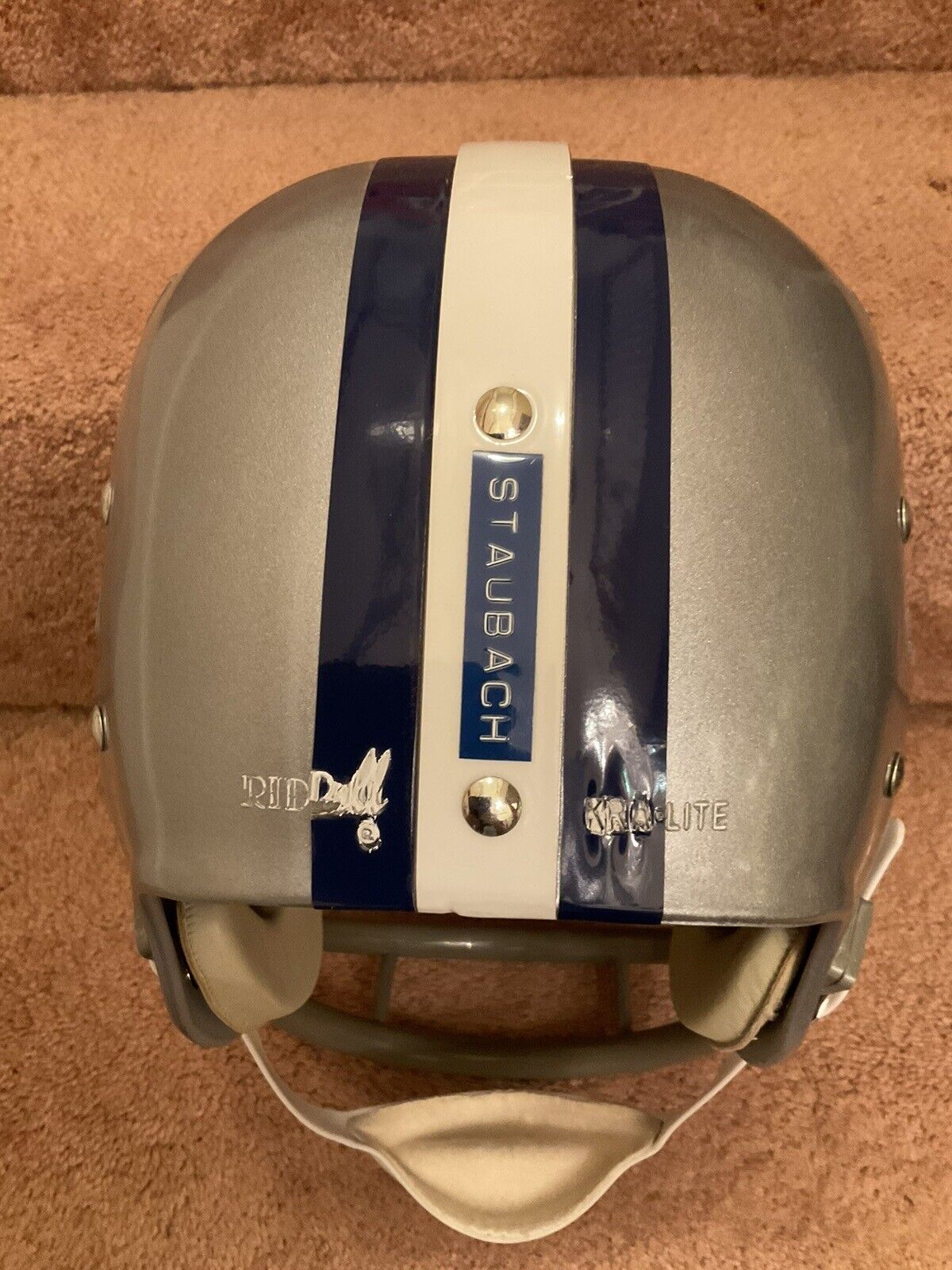 Riddell Kra-Lite RK2 Suspension Football Helmet 1970 Dallas Cowboys Staubach Sports Mem, Cards & Fan Shop:Fan Apparel & Souvenirs:Football-NFL Riddell