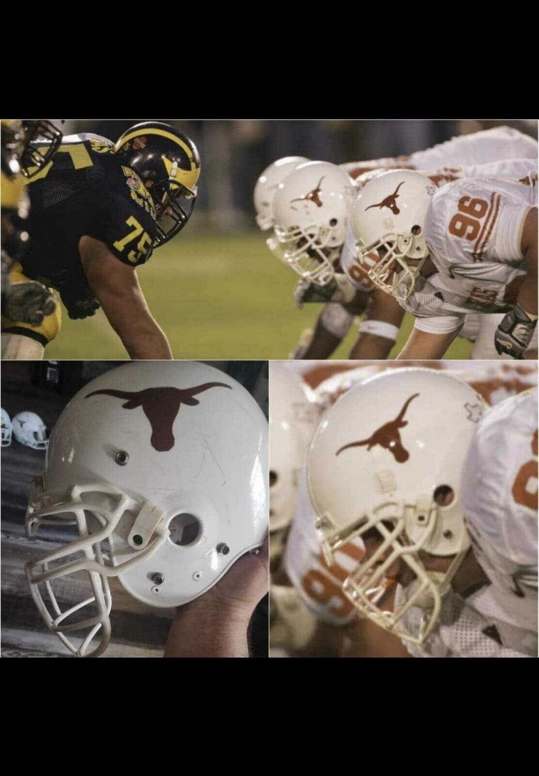 2005 Rose Bowl RIddell VSR-4 Football Helmet Vintage Game Used Texas Longhorns Sports Mem, Cards & Fan Shop:Fan Apparel & Souvenirs:College-NCAA Riddell