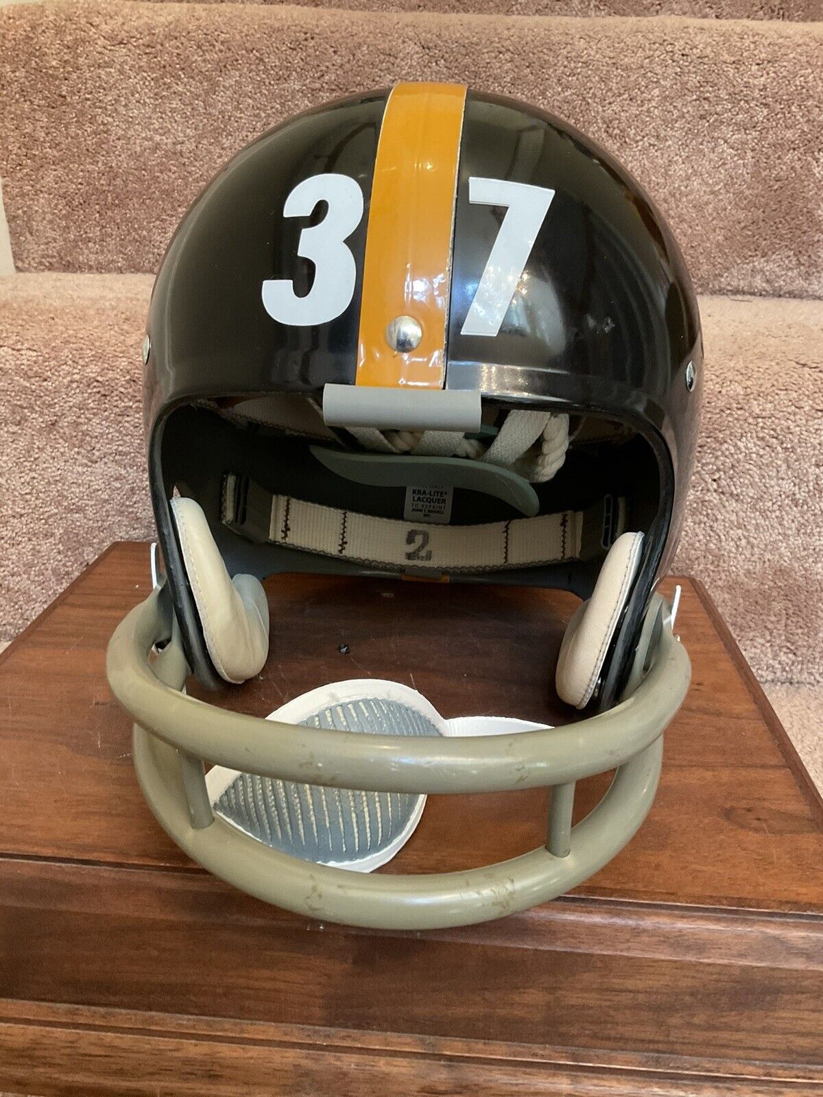 Vintage Riddell Kra-Lite-8 TK2 Football Helmet 1970 Pittsburgh Steelers Rare Sports Mem, Cards & Fan Shop:Fan Apparel & Souvenirs:Football-NFL Riddell