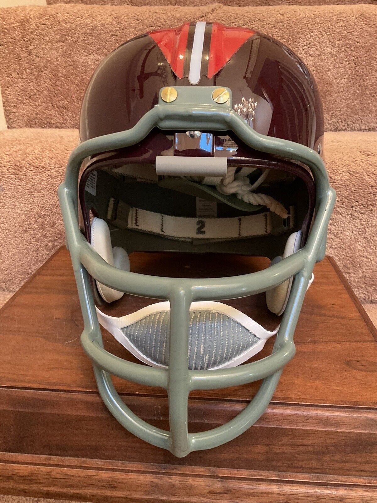 1964 Washington Redskins Feather RK2 Style Suspension Football Helmet Sam Huff Sports Mem, Cards & Fan Shop:Autographs-Original:Football-NFL:Helmets WESTBROOKSPORTSCARDS