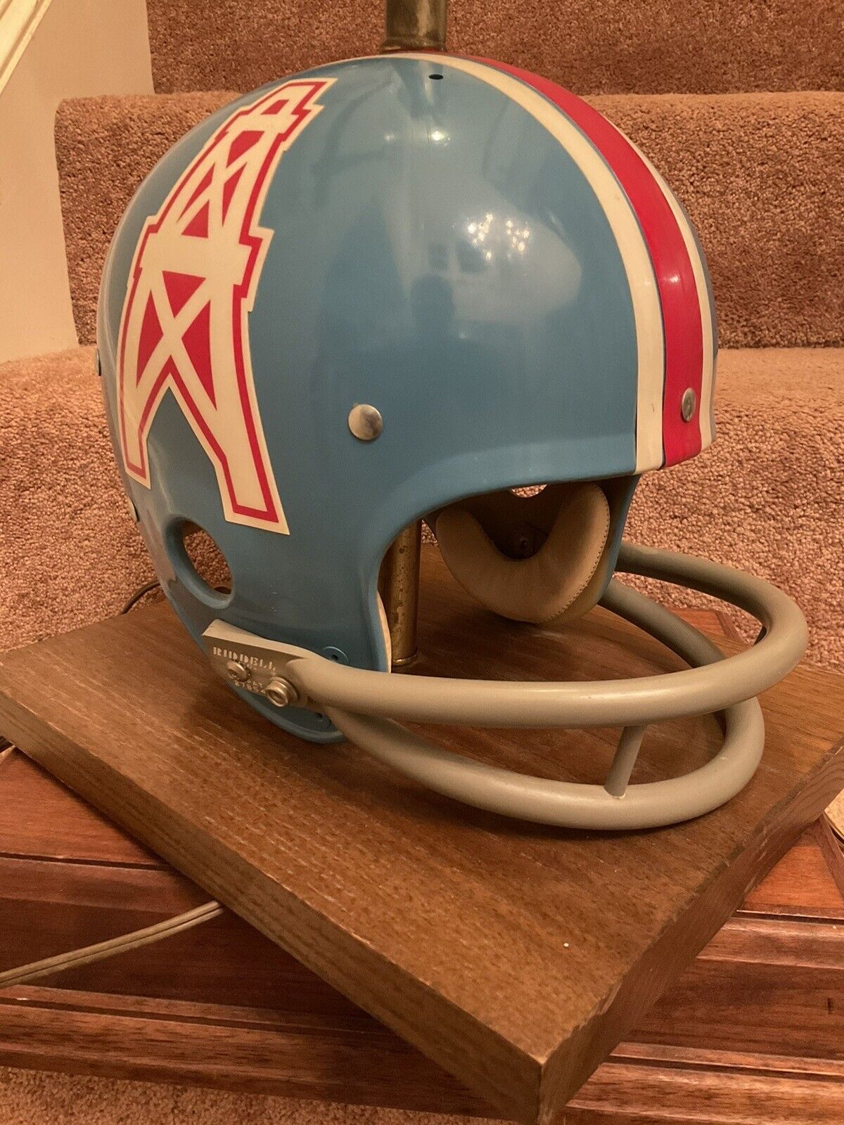 Vintage Riddell 1972 Houston Oilers Kra-Lite Old Football Helmet Lamp Rare! Sports Mem, Cards & Fan Shop:Fan Apparel & Souvenirs:Football-NFL Riddell
