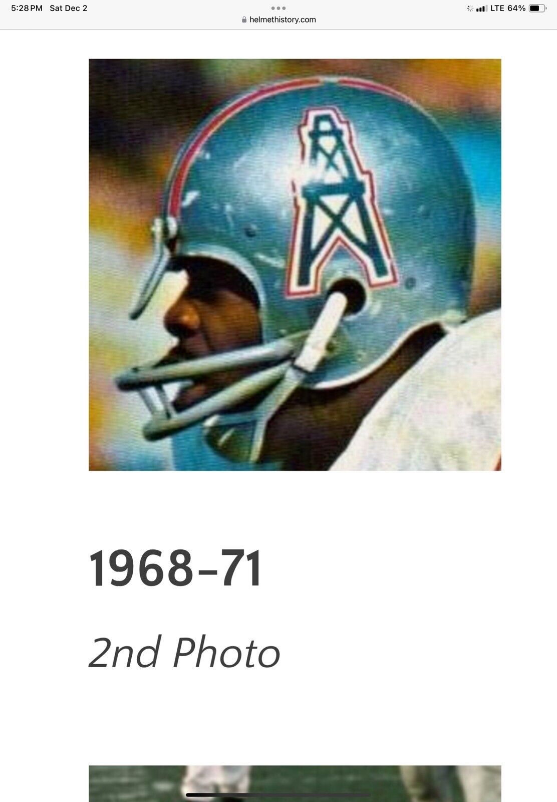 Vintage Riddell Kra-Lite-8 TK2 Football Helmet 1970 Houston Oilers RARE Sports Mem, Cards & Fan Shop:Fan Apparel & Souvenirs:Football-NFL Riddell