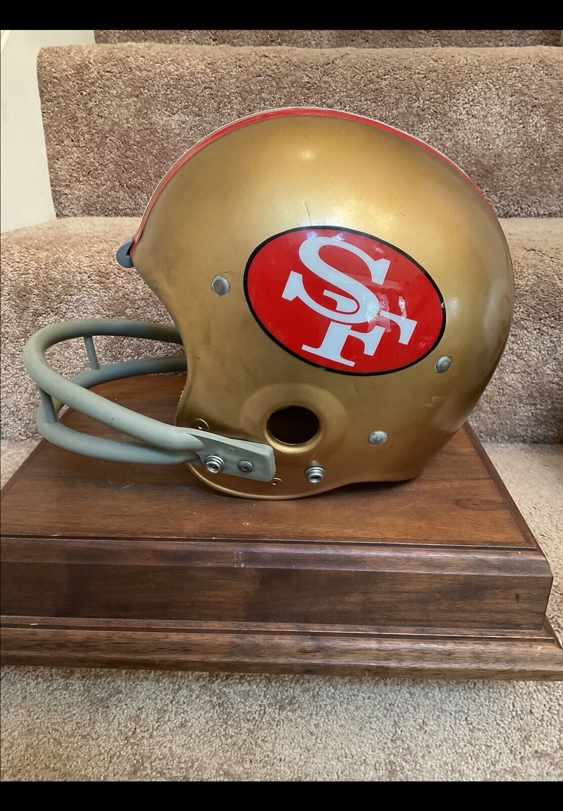 Wilson Suspension Football Helmet Custom San Francisco 49ers 1970 RIDDell BD-9 Sports Mem, Cards & Fan Shop:Game Used Memorabilia:Football-NFL:Helmet WESTBROOKSPORTSCARDS