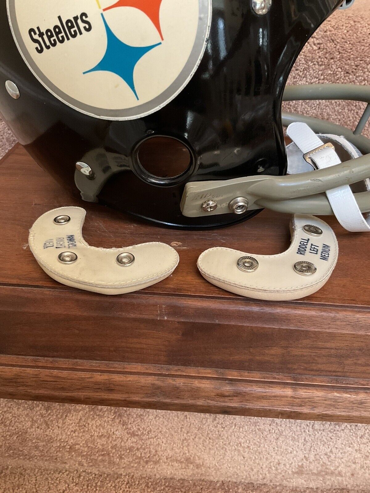 Vintage Riddell Kra-Lite-8 TK2 Football Helmet 1970 Pittsburgh Steelers Rare Sports Mem, Cards & Fan Shop:Fan Apparel & Souvenirs:Football-NFL Riddell