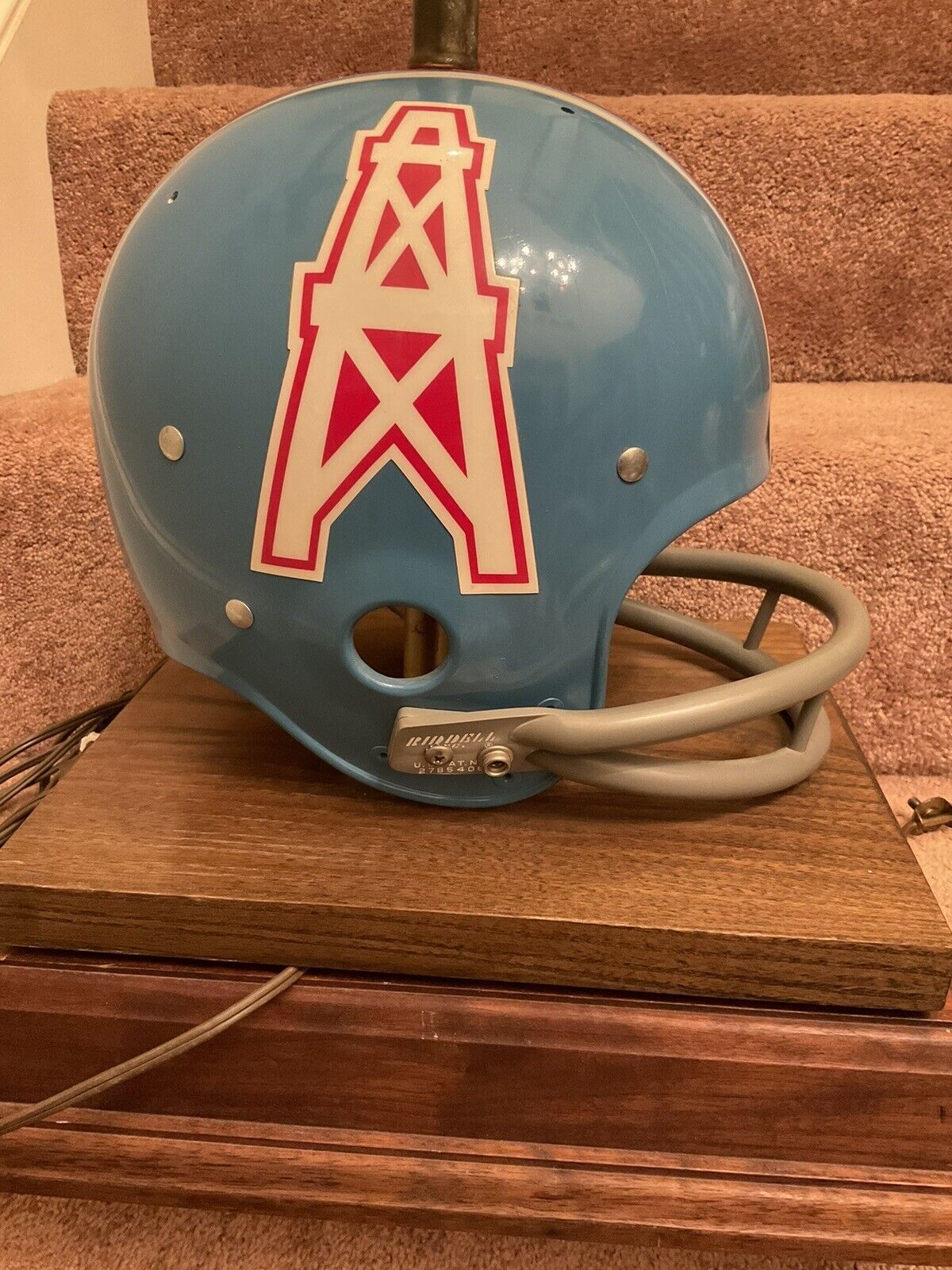 Vintage Riddell 1972 Houston Oilers Kra-Lite Old Football Helmet Lamp Rare! Sports Mem, Cards & Fan Shop:Fan Apparel & Souvenirs:Football-NFL Riddell
