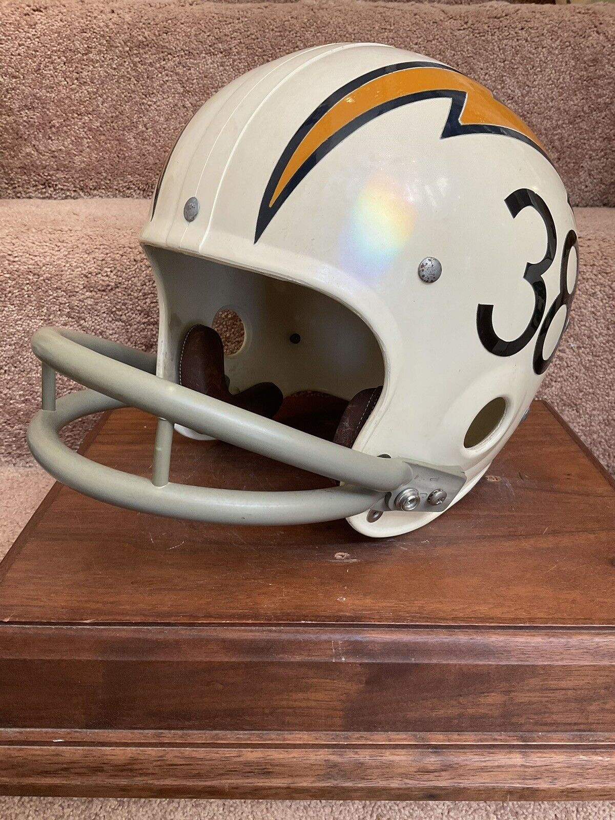 Original Riddell 1971 San Diego Chargers Kra-Lite TK2 Game Football Helmet Rare Sports Mem, Cards & Fan Shop:Fan Apparel & Souvenirs:Football-NFL Riddell   