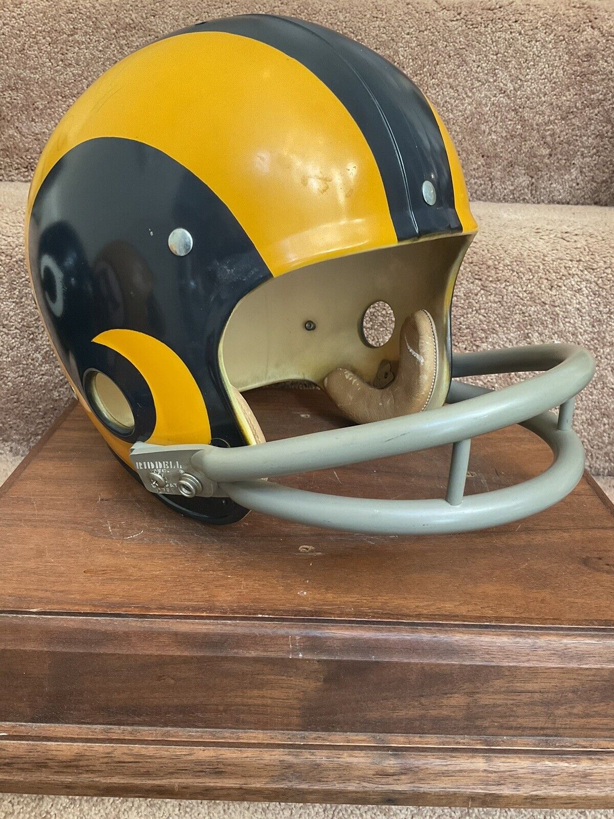 Original Riddell 1973 Los Angeles Rams Kra-Lite TK2 Game Football Helmet Rare Sports Mem, Cards & Fan Shop:Fan Apparel & Souvenirs:Football-NFL Riddell