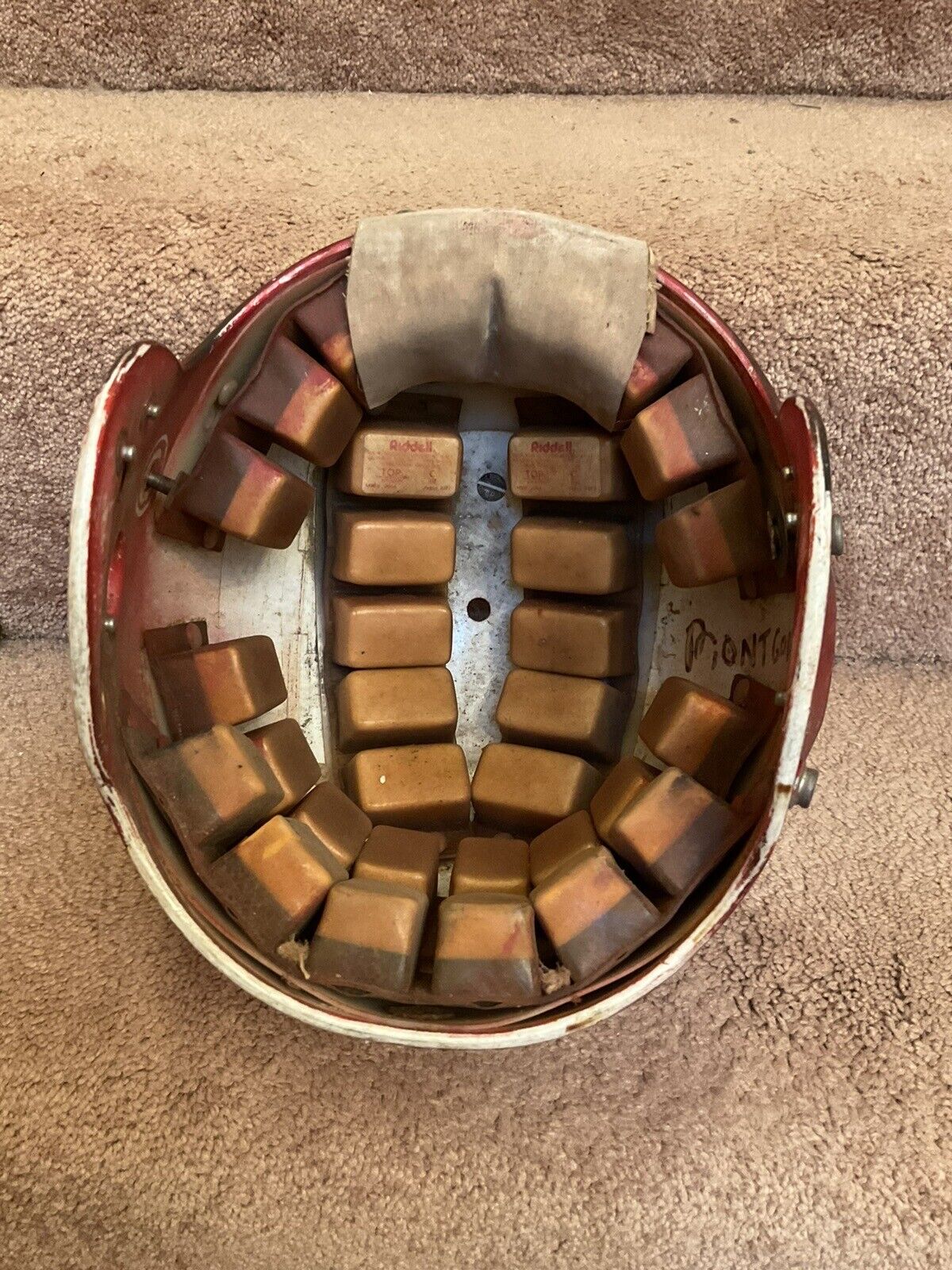 Vintage Original Riddell Kra-Lite PAC3 Football Helmet Date Stamp 1980 Sports Mem, Cards & Fan Shop:Fan Apparel & Souvenirs:Football-NFL Riddell