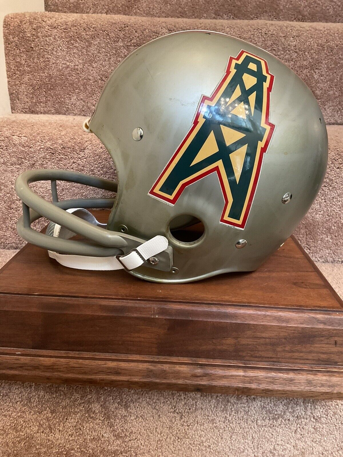 Vintage Riddell Kra-Lite-8 TK2 Football Helmet 1970 Houston Oilers RARE Sports Mem, Cards & Fan Shop:Fan Apparel & Souvenirs:Football-NFL Riddell