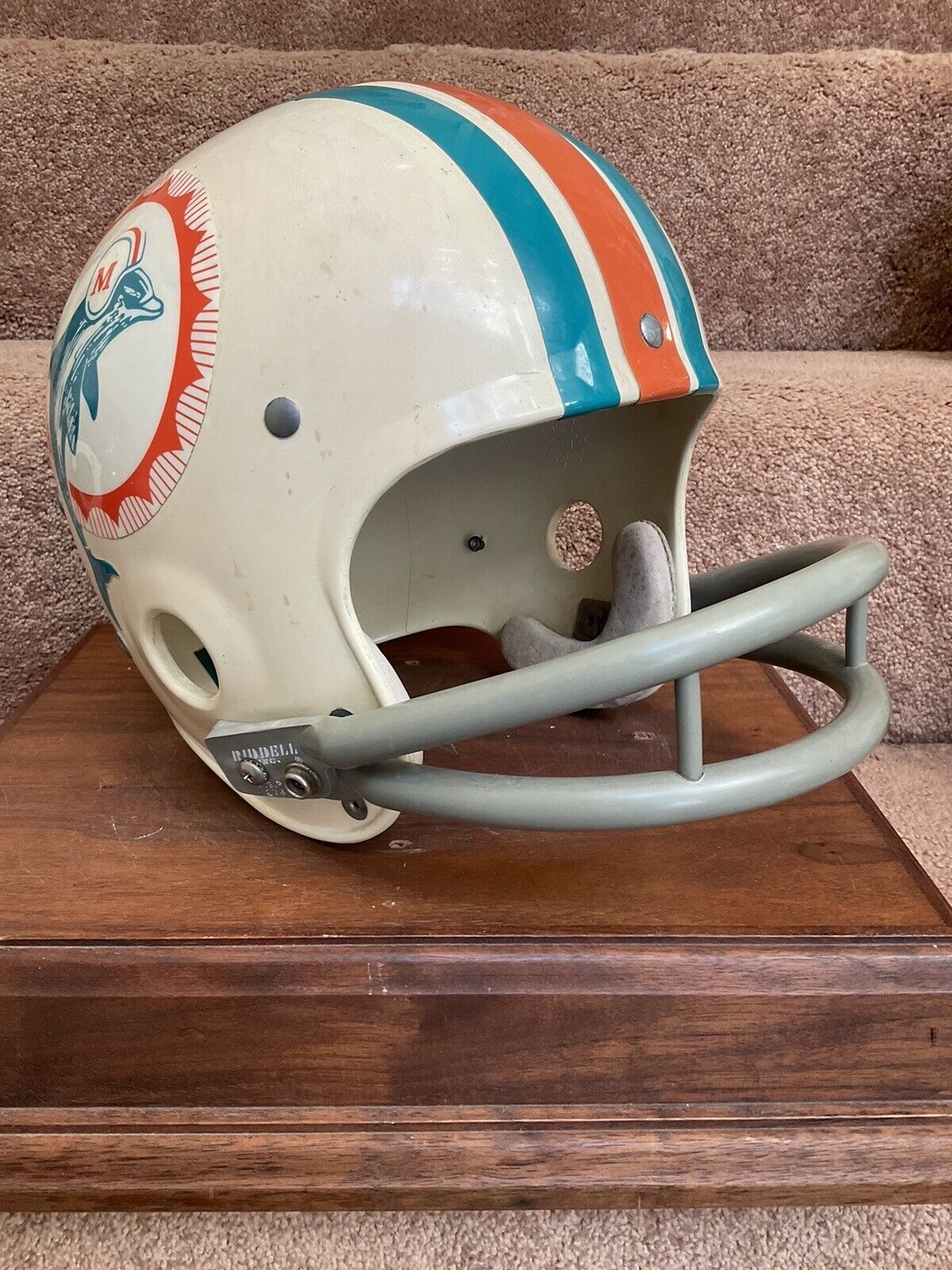 Original Riddell 1972 Miami Dolphins Kra-Lite TK2 Game Football Helmet Perfect Sports Mem, Cards & Fan Shop:Fan Apparel & Souvenirs:Football-NFL Riddell