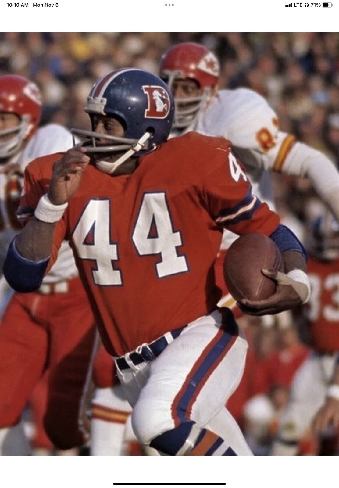 TK2 Style Suspension Football Helmet Custom Denver Broncos Floyd Little Sports Mem, Cards & Fan Shop:Autographs-Original:Football-NFL:Helmets WESTBROOKSPORTSCARDS