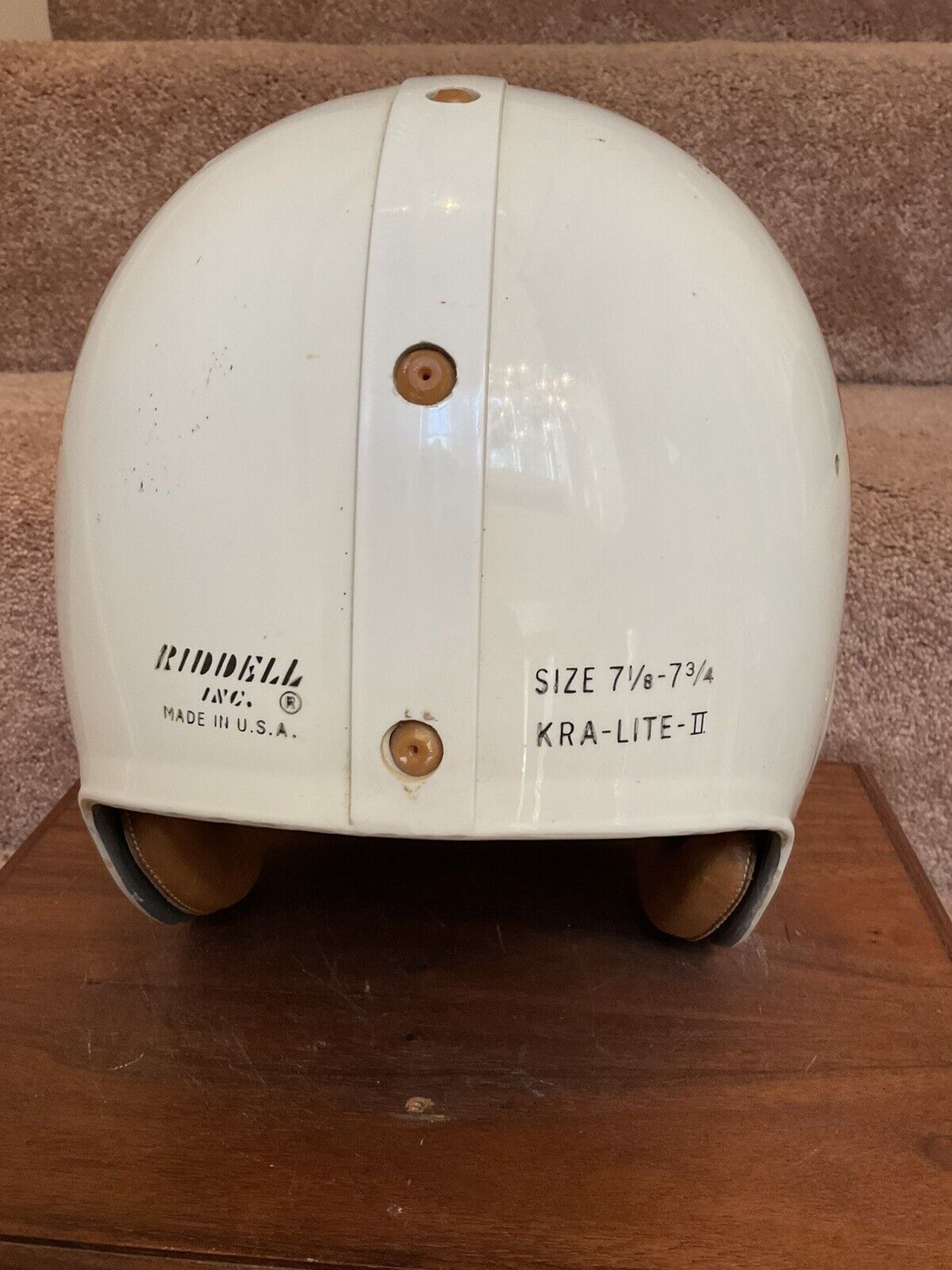 Vintage Wisconsin Badgers Game Used 1971 Riddell Micro-Fit Football Helmet Sports Mem, Cards & Fan Shop:Fan Apparel & Souvenirs:College-NCAA Riddell