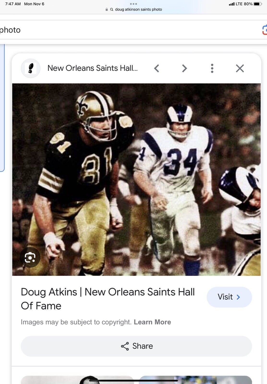 RK Vintage Style 1967 New Orleans Saints Football Helmet Doug Atkinson Sports Mem, Cards & Fan Shop:Game Used Memorabilia:Football-NFL:Helmet WESTBROOKSPORTSCARDS