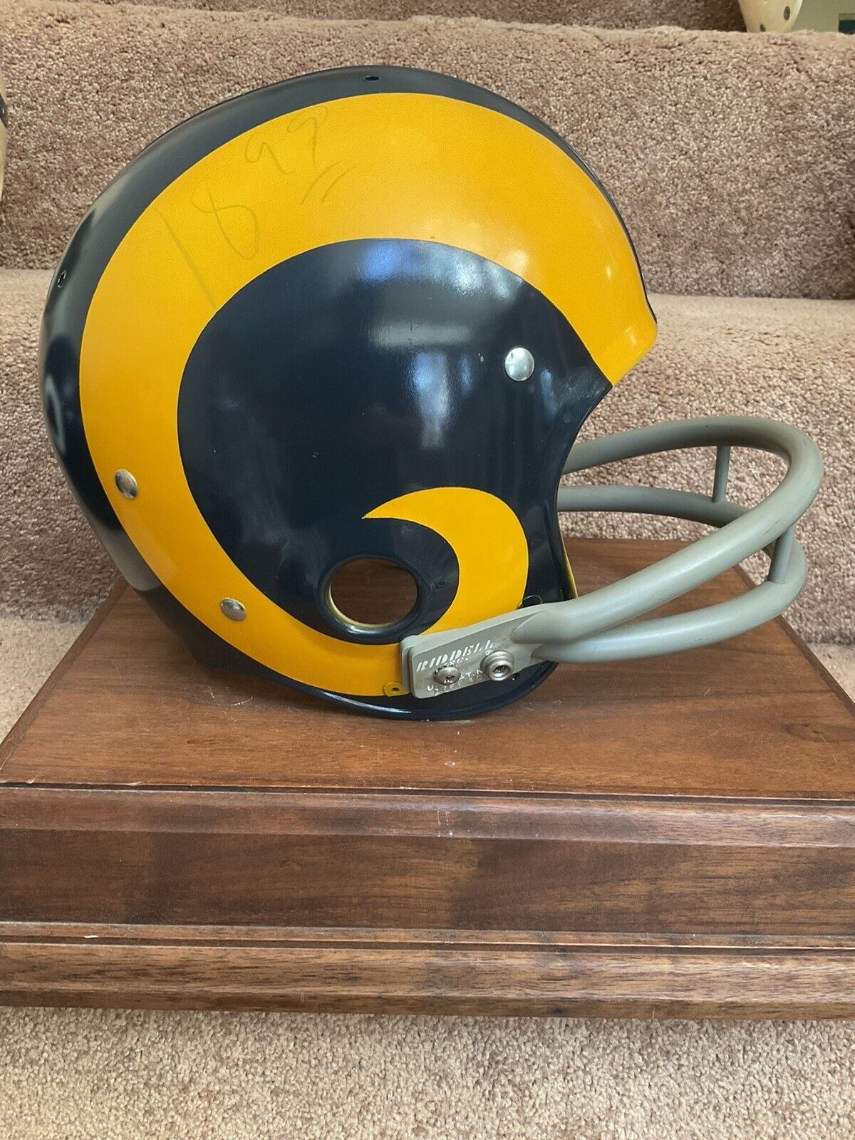 Original Riddell 1973 Los Angeles Rams Kra-Lite TK2 Game Football Helmet Rare Sports Mem, Cards & Fan Shop:Fan Apparel & Souvenirs:Football-NFL Riddell   