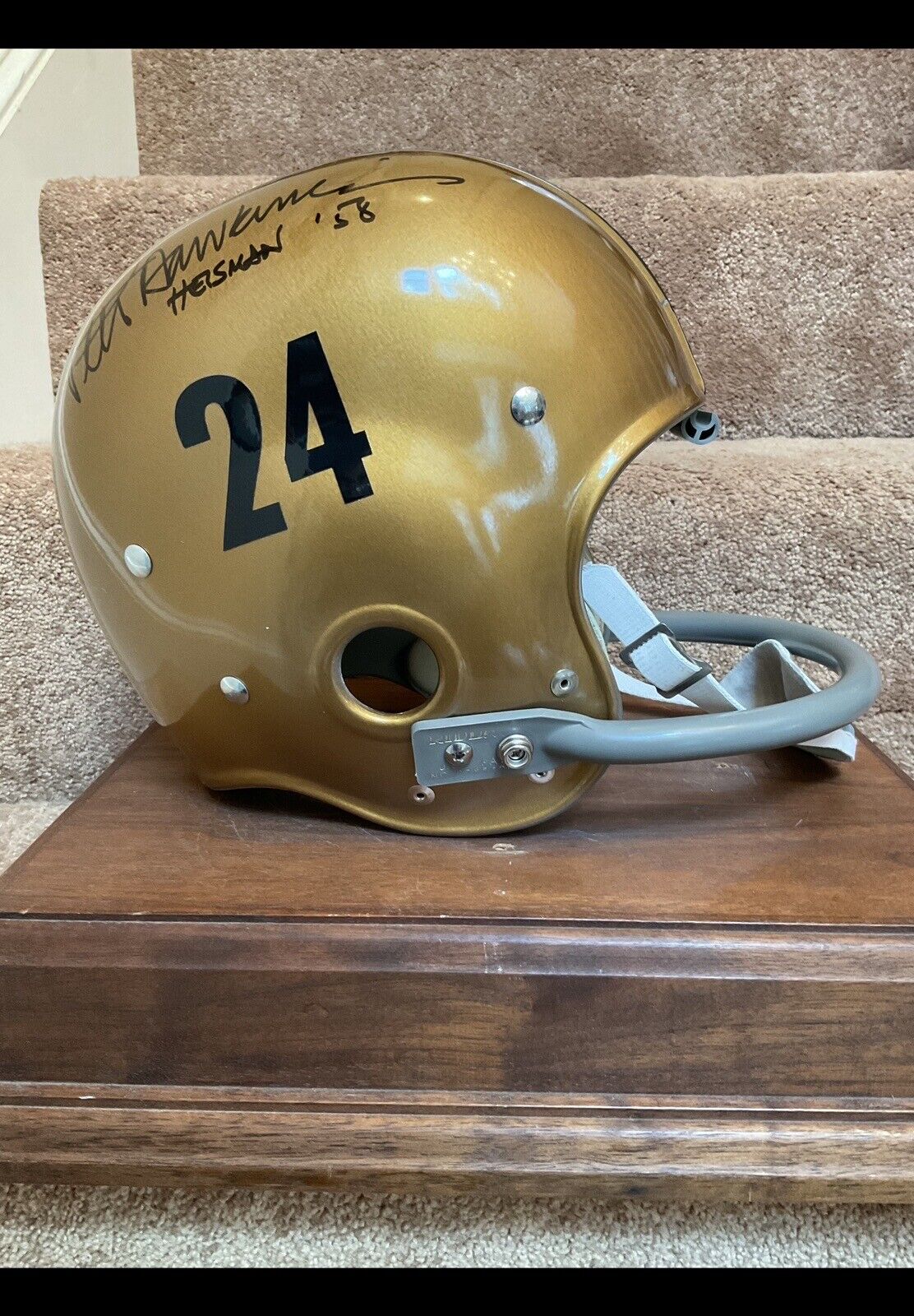 Pete Dawkins Autographed Riddell RT Suspension Football Helmet 1958 Heisman Sports Mem, Cards & Fan Shop:Autographs-Original:Football-NFL:Helmets WESTBROOKSPORTSCARDS