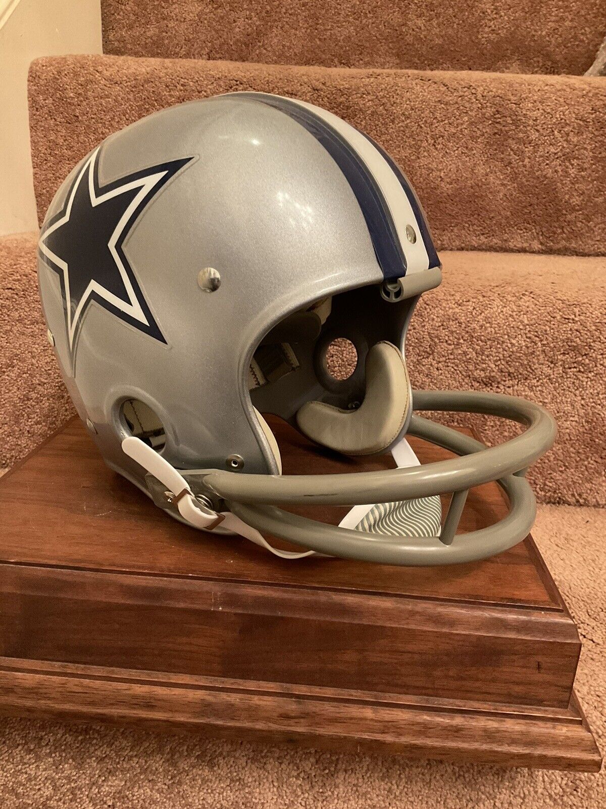 Riddell Kra-Lite RK2 Suspension Football Helmet 1970 Dallas Cowboys Staubach Sports Mem, Cards & Fan Shop:Fan Apparel & Souvenirs:Football-NFL Riddell   