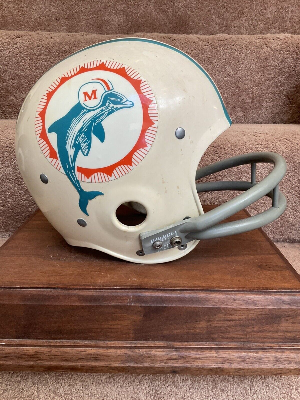 Original Riddell 1972 Miami Dolphins Kra-Lite TK2 Game Football Helmet WESTBROOKSPORTSCARDS Original Riddell 1972 Miami Dolphins Kra-Lite TK2 Game Football Helmet WESTBROOKSPORTSCARDS
