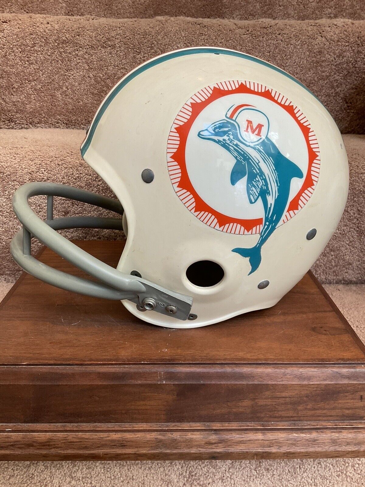 Original Riddell 1972 Miami Dolphins Kra-Lite TK2 Game Football Helmet Perfect Sports Mem, Cards & Fan Shop:Fan Apparel & Souvenirs:Football-NFL Riddell