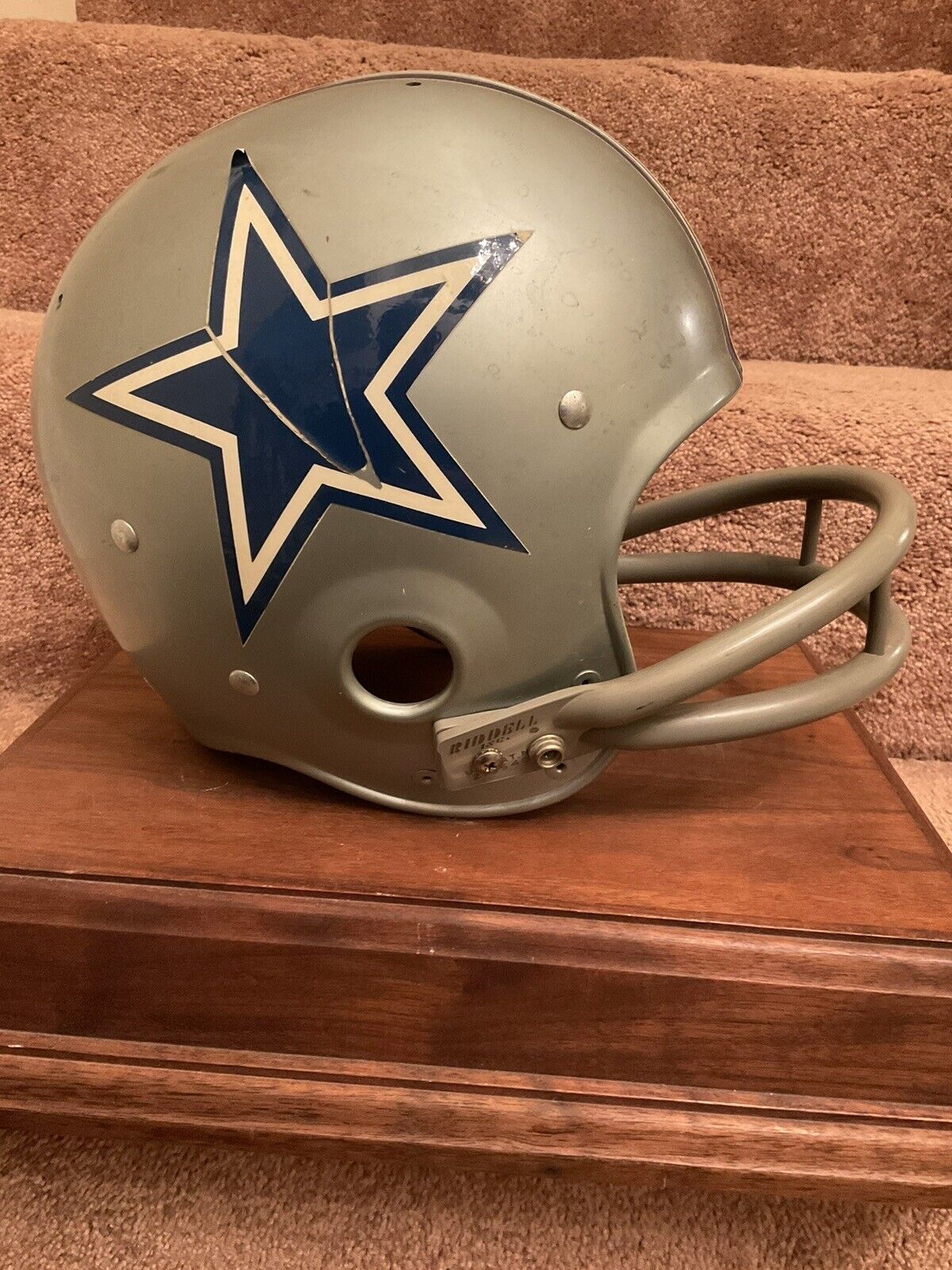 Original Riddell 1970 Dallas Cowboys Kra-Lite-8 TK2 Game Football Helmet Rare Sports Mem, Cards & Fan Shop:Fan Apparel & Souvenirs:Football-NFL Riddell
