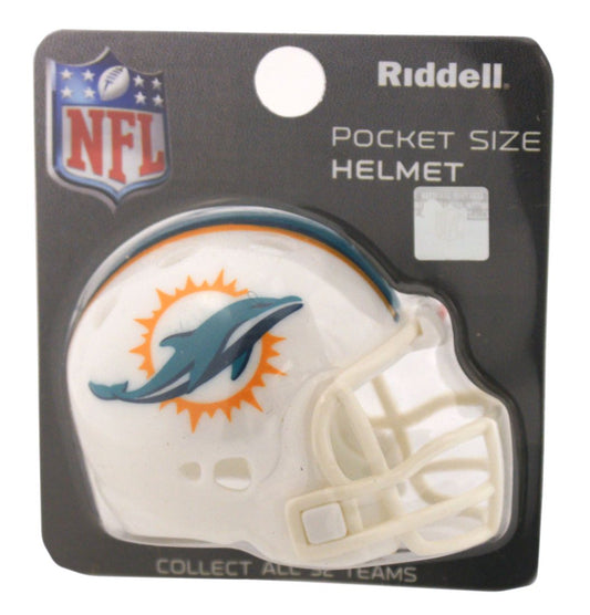Miami Dolphins Revolution Riddell NFL Pocket Pro Helmet - 2013 Version  WESTBROOKSPORTSCARDS