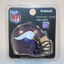 Minnesota Vikings Revolution Riddell NFL Pocket Pro Helmet- 2013 Version  WESTBROOKSPORTSCARDS