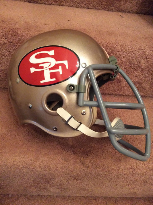 Riddell Classic RK Pro Line Throwback Helmets: Riddell Kra-Lite RK2 Suspension Football Helmet San Francisco 49ers NJOP Mask  WESTBROOKSPORTSCARDS   