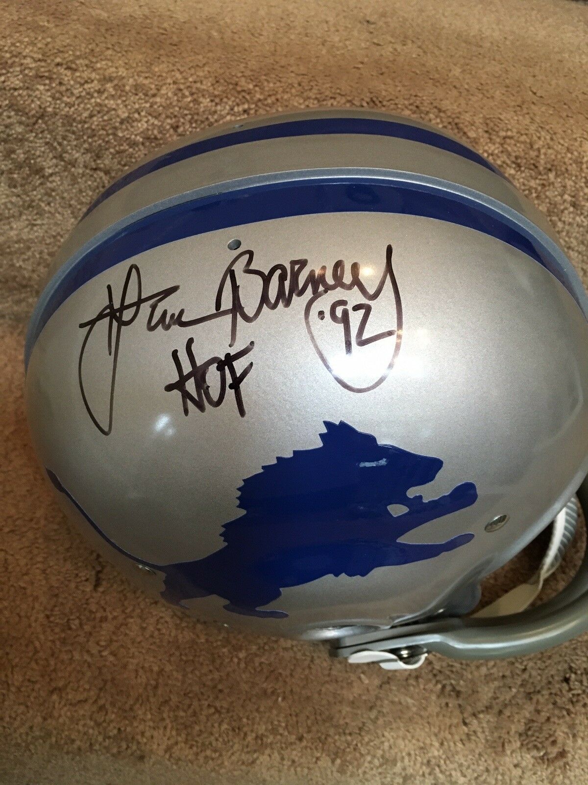 Riddell Classic RK Pro Line Throwback Helmets: Riddell Kra-Lite Old RK2 Lem Barney Autographed Football Helmet Detroit Lions WESTBROOKSPORTSCARDS