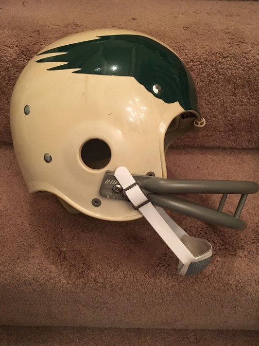Original Authentic Vintage NFL Riddell Kra-Lite Game Football Helmets circa 1960-1970: Philadelphia Eagles Riddell 1970 Kra-Lite TK-2 Football Helmet Very Rare  WESTBROOKSPORTSCARDS