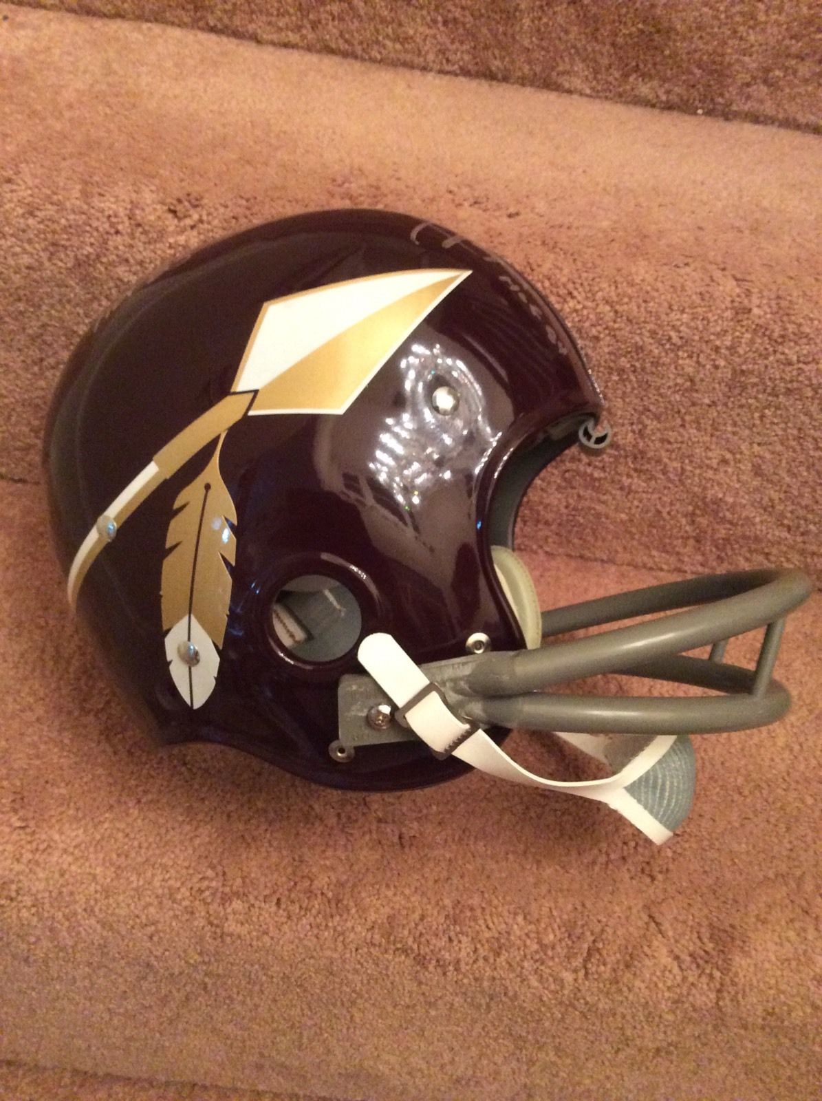 Riddell Classic RK Pro Line Throwback Helmets: Riddell Kra-Lite RK2 Washington Redskins Football Helmet Taylor Mitchell Autograph WESTBROOKSPORTSCARDS
