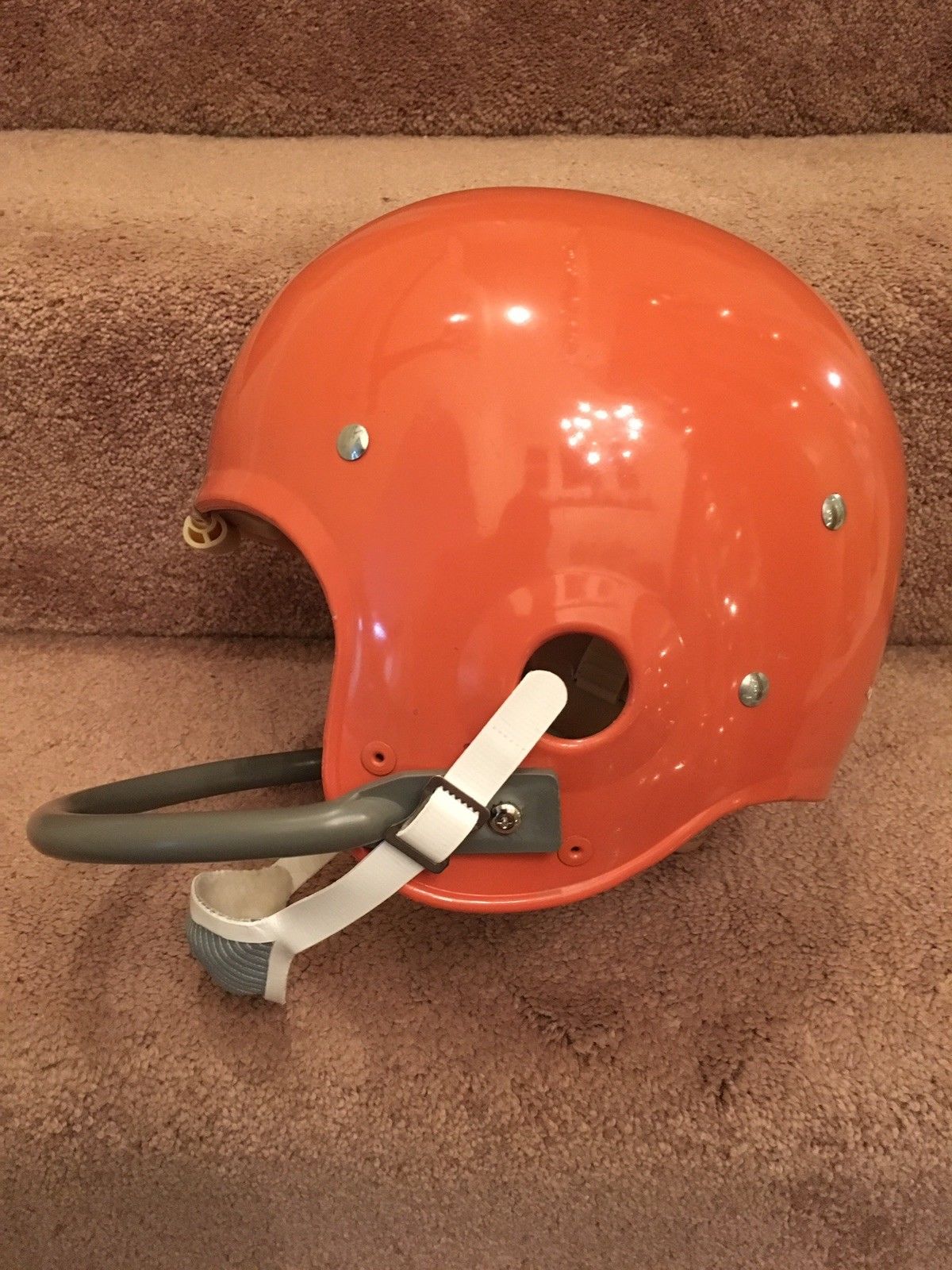 Original Authentic Vintage NFL Riddell Kra-Lite Game Football Helmets circa 1960-1970: Vintage Riddell Kra-Lite TK2 Football Helmet- Cleveland Browns WESTBROOKSPORTSCARDS