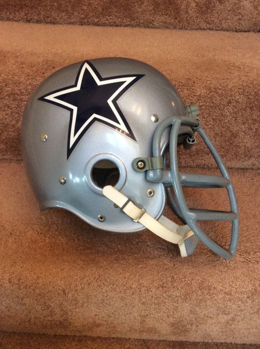 Riddell Classic RK Pro Line Throwback Helmets: Riddell Kra-Lite RK2 Suspension Football Helmet- 1967 Dallas Cowboys Jethro Pugh  WESTBROOKSPORTSCARDS