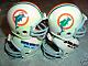 Miami Dolphins Riddell NFL Pocket Pro Helmets Super Bowl VII and VIII Championship Chrome (2 Helmets)  WESTBROOKSPORTSCARDS   