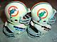 Miami Dolphins Riddell NFL Pocket Pro Helmets Super Bowl VII and VIII Championship Chrome (2 Helmets)  WESTBROOKSPORTSCARDS
