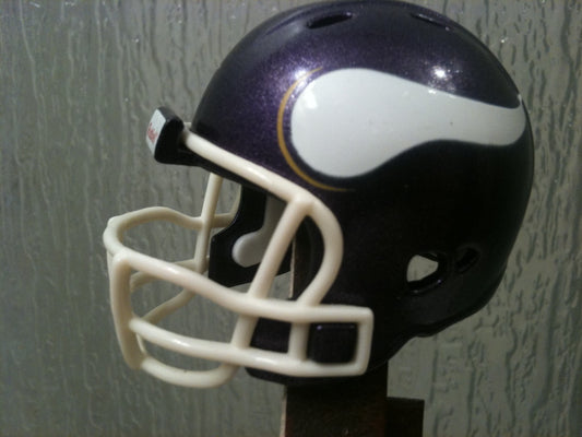 Minnesota Vikings Revolution Throwback Riddell NFL Pocket Pro Helmet (Old logo with White mask 1980-1984)  WESTBROOKSPORTSCARDS   
