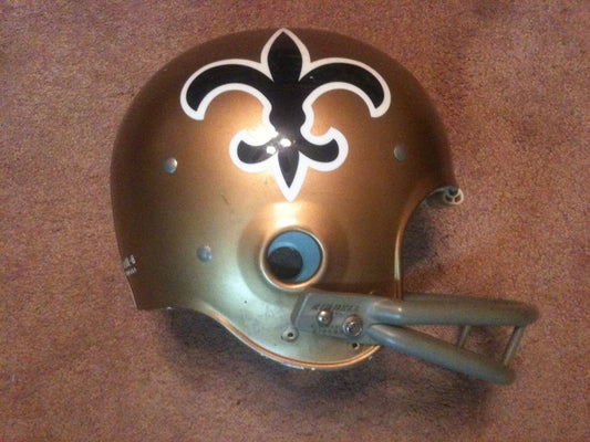Game Used NFL, Riddell Kra-Lite, and Miscellaneous Helmets: New Orleans Saints Authentic Riddell Kra-Lite-8 Football Helmet circa 1970  WESTBROOKSPORTSCARDS