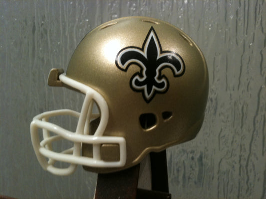 New Orleans Saints Revolution Riddell NFL Pocket Pro Helmet (Alternate White mask)  WESTBROOKSPORTSCARDS   