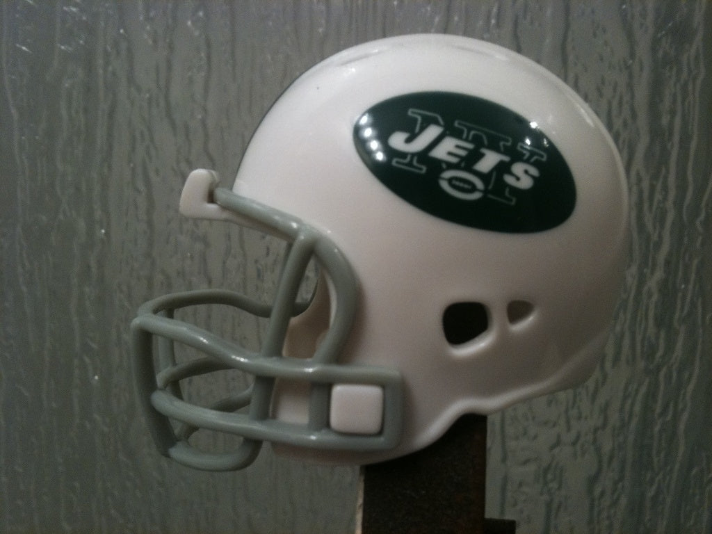 New York Jets Revolution Riddell NFL Pocket Pro Helmet (Throwback Gray mask)  WESTBROOKSPORTSCARDS