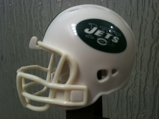 New York Jets Revolution Riddell NFL Pocket Pro Helmet (Alternate White mask)  WESTBROOKSPORTSCARDS