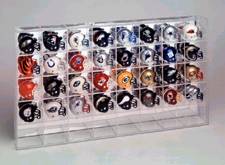 Lot of 32 Riddell NFL Football Mini Helmet good Pocket Pro Collection + Display Case