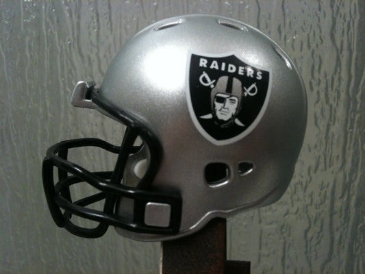 Oakland Raiders Revolution Riddell NFL Pocket Pro Helmet (Alternate Black mask)  WESTBROOKSPORTSCARDS
