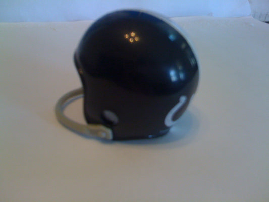 Baltimore Colts Single-Bar Pocket Pro Helmet 1956 Custom Throwback (Blue helmet with 2 shoes on back)  WESTBROOKSPORTSCARDS