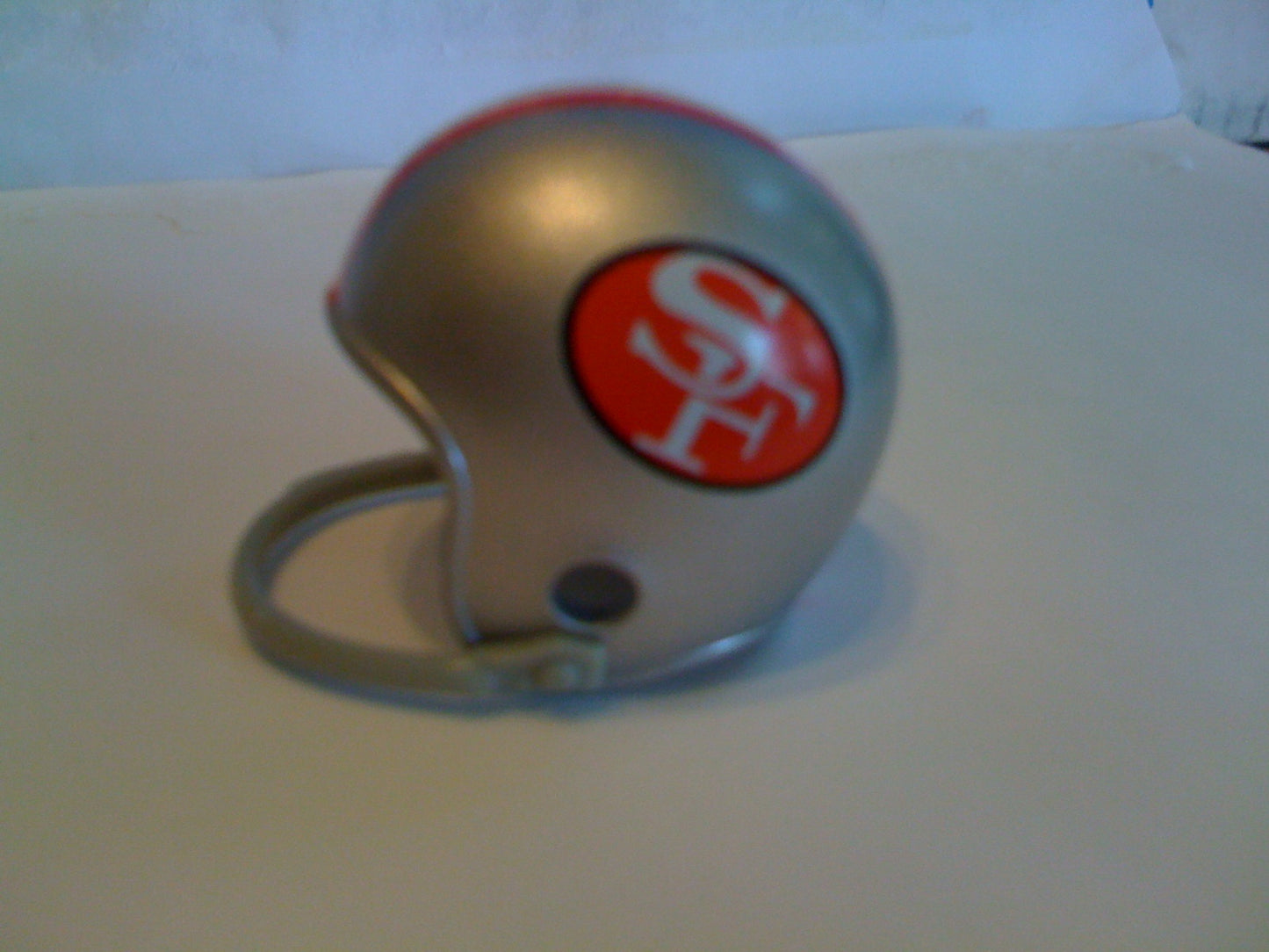 San Francisco 49ers Riddell NFL Single-Bar Pocket Pro Helmet 1962 Custom Throwback (Silver helmet)  WESTBROOKSPORTSCARDS   