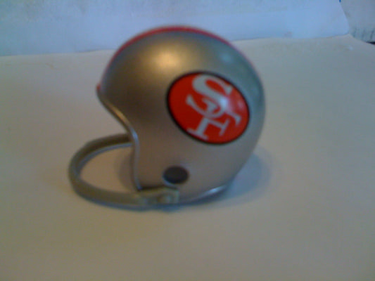 San Francisco 49ers Riddell NFL Single-Bar Pocket Pro Helmet 1962 Custom Throwback (Silver helmet)  WESTBROOKSPORTSCARDS