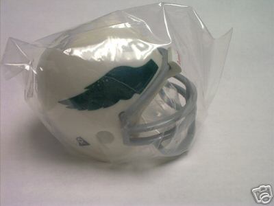 Philadelphia Eagles Riddell NFL Pocket Pro Helmet 1969-1972 Throwback (White Helmet with Grey Mask) from series II (2)  WESTBROOKSPORTSCARDS