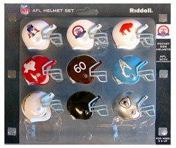 Riddell AFL 50th Anniversary Pocket Pro Helmet Set  WESTBROOKSPORTSCARDS